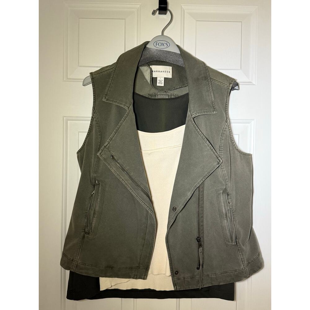 Marrakech Olive Green Utility Vest -